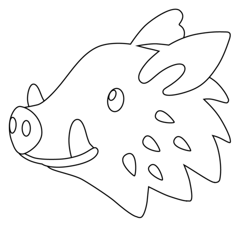 Boar Emoji From Wild Boars Coloring Page